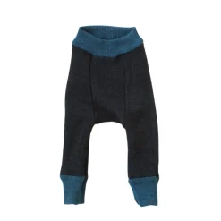 Legging réversible en laine mérinos - ManyMonths - Seabreeze Teal / Foggy Black