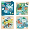 Les Animaux du monde - 3 puzzles en bois - Vilac