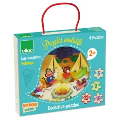 Les Vacances - 4 puzzles en bois - Vilac