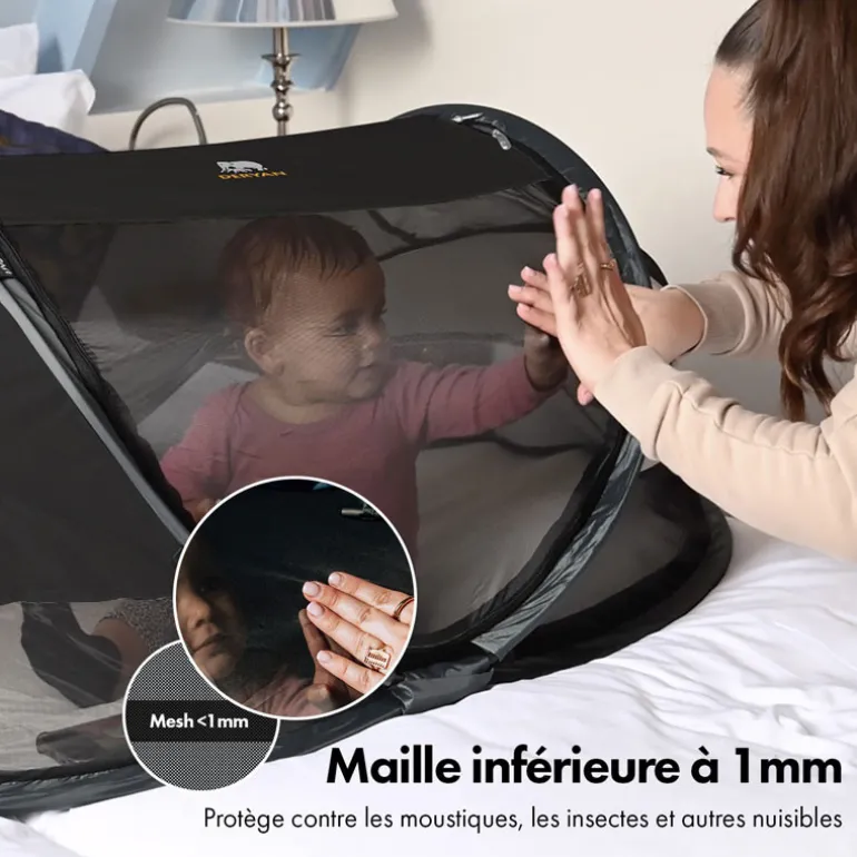 Lit de voyage Deryan - Baby Luxe - Jusqu'à 2,5 ans - Noir