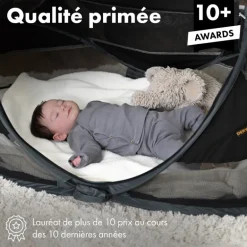 Lit de voyage Deryan - Baby Luxe - Jusqu'à 2,5 ans - Noir