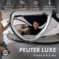 Lit de voyage Peuter Luxe Deryan - Jusqu'à 4,5 ans - Crème