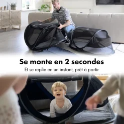 Lit de voyage Peuter Luxe Deryan - Jusqu'à 4,5 ans - Noir