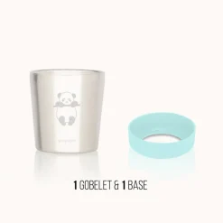 Lot de 2 timbales inox Yoopy - Gaspajoe - Panda & Chat