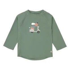 Lycra bébé manches longues - Lassig - Scooter/Chien vert