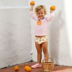 Lycra bébé manches longues - Lassig - Orange rose pâle