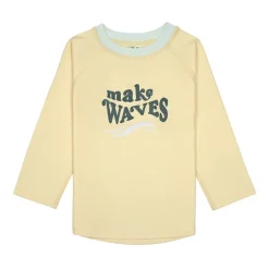 Lycra bébé manches longues - Lassig - Make vagues vanille