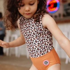Maillot de bain fille 1 pièce - Hello Hossy - Leopard