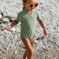 Maillot de bain 1 pièce manches courtes anti-UV - Lassig - Vert