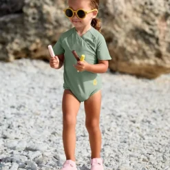 Maillot de bain 1 pièce manches courtes anti-UV - Lassig - Vert