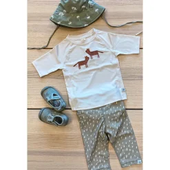Maillot short et couche intégrée - Lassig - Petits traits olive