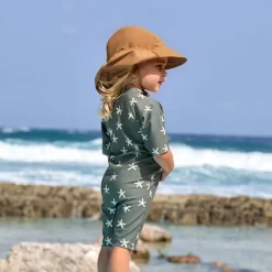 Maillot short et couche intégrée - Lassig - Etoile de mer / olive foncé