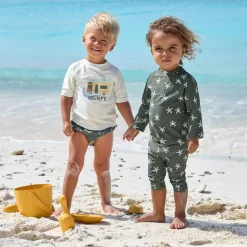 Maillot short et couche intégrée - Lassig - Etoile de mer / olive foncé