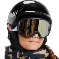 Masque de ski fille 5-8 ans Missy - Roxy - Big Flowers / Clux ml Orange