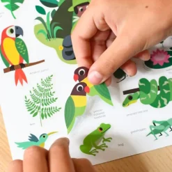 Mini Poster + 30 gommettes - La Jungle - Poppik