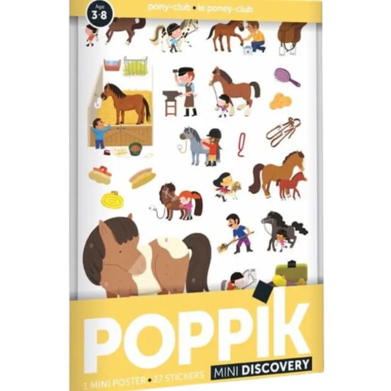 Mini Poster + 27 gommettes - Le poney Club - Poppik