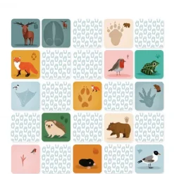Mémo nature - L'animal et son empreinte - Pirouette Cacahouète