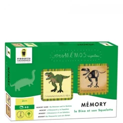 Mémo nature - Le dino et son squelette - Pirouette Cacahouète