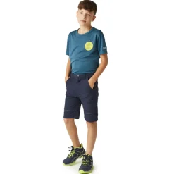Pantalon short de randonnée enfant Highton - Regatta - Navy