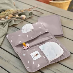 Pochette de change bébé - Lassig - Blocks taupe