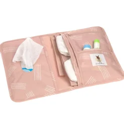 Pochette de change bébé - Lassig - Rayure Rose