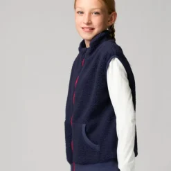 Polaire sans manche enfant - Ducksday - Dark Blue / Red