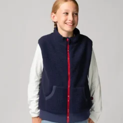 Polaire sans manche enfant - Ducksday - Dark Blue / Red