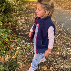 Polaire sans manche enfant - Ducksday - Dark Blue / Red