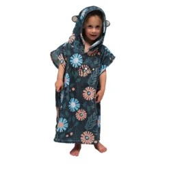 Poncho bébé - 2 à 6 ans - All-in - Floral Blue