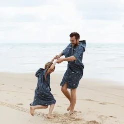 Poncho microfibre enfant - Minimiz - Tahiti blue