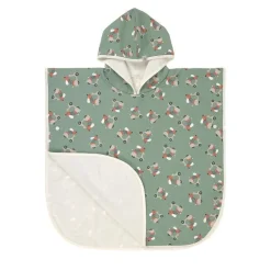 Poncho microfibres bébé - Lassig - Scooter/Chien vert
