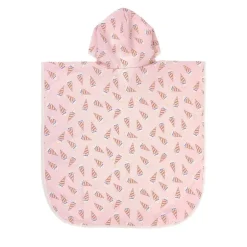 Poncho microfibres bébé - Lassig - Ice Cream/rose pâle