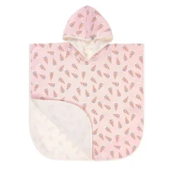 Poncho microfibres bébé - Lassig - Ice Cream/rose pâle