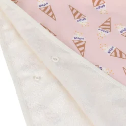 Poncho microfibres bébé - Lassig - Ice Cream/rose pâle