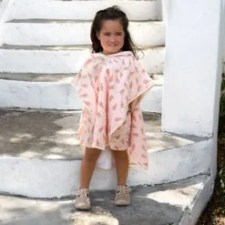 Poncho microfibres bébé - Lassig - Ice Cream/rose pâle
