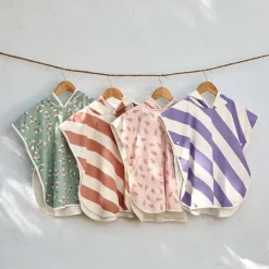 Poncho microfibres bébé - Lassig - Ice Cream/rose pâle