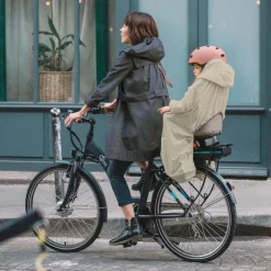 Poncho pour siège vélo enfant - Rainette - Vegan - Beige