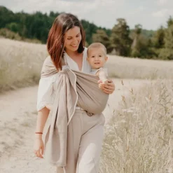 Porte bébé Sling Sergé Brisé - Néobulle - Beige sable