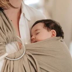 Porte bébé Sling Sergé Brisé - Néobulle - Beige sable