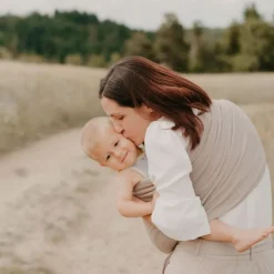 Porte bébé Sling Sergé Brisé - Néobulle - Beige sable