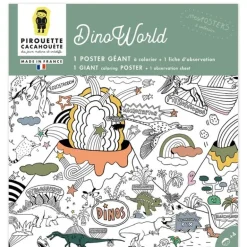 Poster coloriage - Dinoworld - Pirouette Cacahouète