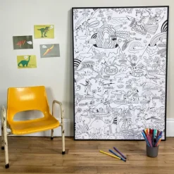 Poster coloriage - Dinoworld - Pirouette Cacahouète