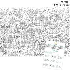 Poster coloriage - Jardin - Pirouette Cacahouète