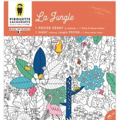 Poster coloriage - Jungle - Pirouette Cacahouète