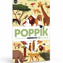 Poster Discovery Poppik et 42 stickers - La Savane