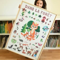 Poster Discovery Poppik et 44 stickers - La Forêt