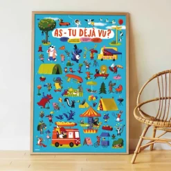 Poster Discovery Poppik et 52 stickers - Le jeux des animaux