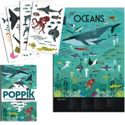 Poster Discovery Poppik et 59 stickers - Océans