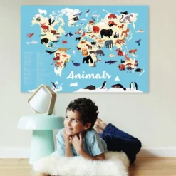 Poster Discovery Poppik et 67 stickers - Animaux du monde