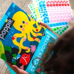 Poster Panorama Poppik et 750 gommettes - Aquarium